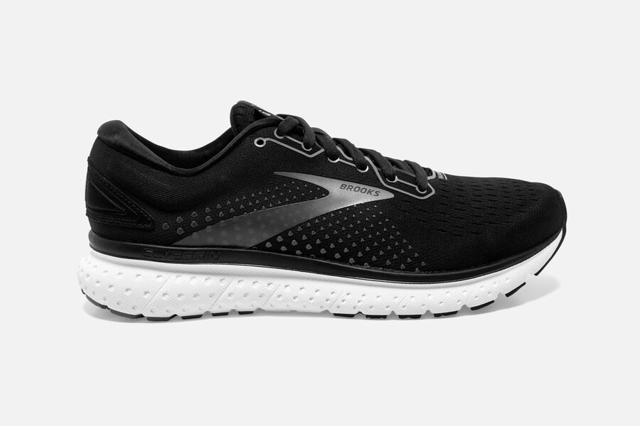 Brooks Israel Glycerin 18 Road Running Shoes Mens - Black/White - DAY-761539